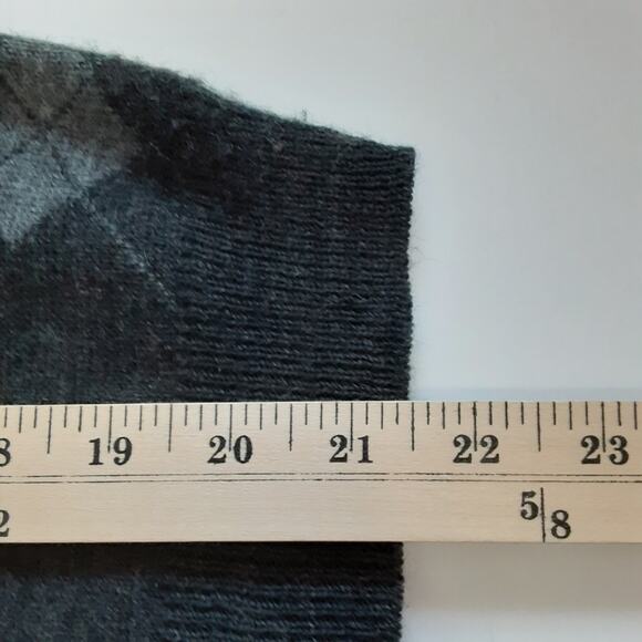 Vintage Pendleton Argyle Sweater Vest Dark Gray Womens S Petite Dark Academia - Picture 14 of 15